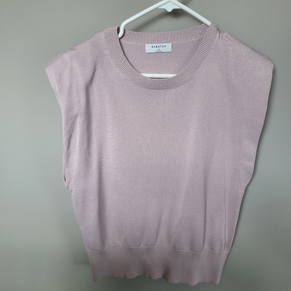 Babaton Cap Sleeve Knit Shirt - Picture 1 of 3